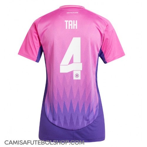 Camisa de time de futebol Alemanha Jonathan Tah #4 Replicas 2º Equipamento Feminina Europeu 2024 Manga Curta